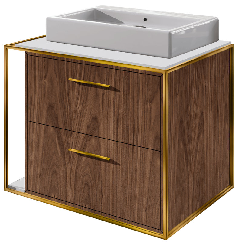 Aquagrande 18.5'' L Bathroom Sink, 0 Hole