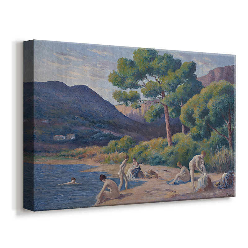 Bathers (Baigneuses) -Maximilien Luce-Toile tendue avec châssis-c. début du 20e siècle, 8x12