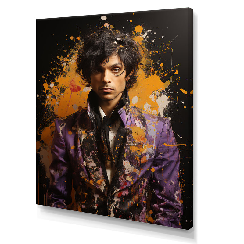 «Prince In Plum Pop Art», art mural sur toile_105833, H 40 po x l 30 po x P 1,5 po, Toile tendue