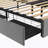 Bed Frame with LED, Wings Headboard Design-519655880-519655887