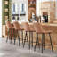 Counter Stools Set of 2, Faux Leather Kitchen Dining Room Chairs with Metal Legs for Modern Elegance and Durability-922498919