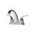 Bathroom Faucet, 5.45" Spout, 2 Handles, Stain , Water Lines, Deck Mounted, Mid Arc , 2, Zinc, , Mounted With Plate,-121675721