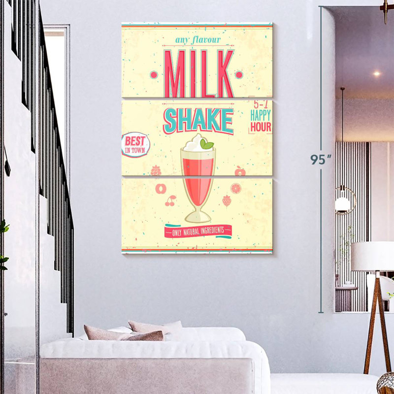 Yarlin Retro Diner Milkshake, 74" H x 48" W