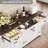 65" White Modern Sideboard Buffet, Credenza With Storage Cabinets Wine Bar Storage Cabinet For Kitchen
