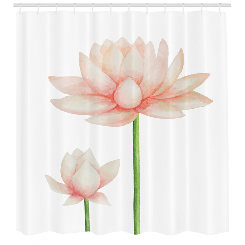 Shower Curtain with Hooks Included, 70" H x 69" W