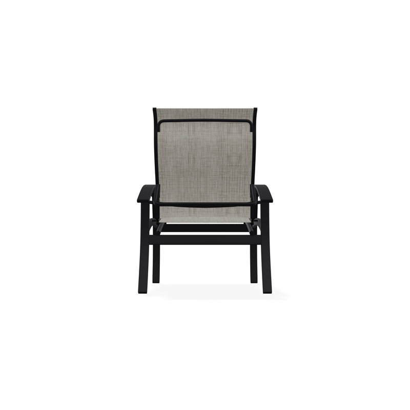 Belle Isle Outdoor Dining Chair, Smoke, Black