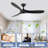 Ceiling Fans Without Lights, Ceiling Fan No Light, High Cfm Quiet 3 Blade Solid Wood Ceiling Fan, Large Modern Ceiling Fan With Remote, Propeller Outdoor Ceiling Fans For Patios-305431373-307388959