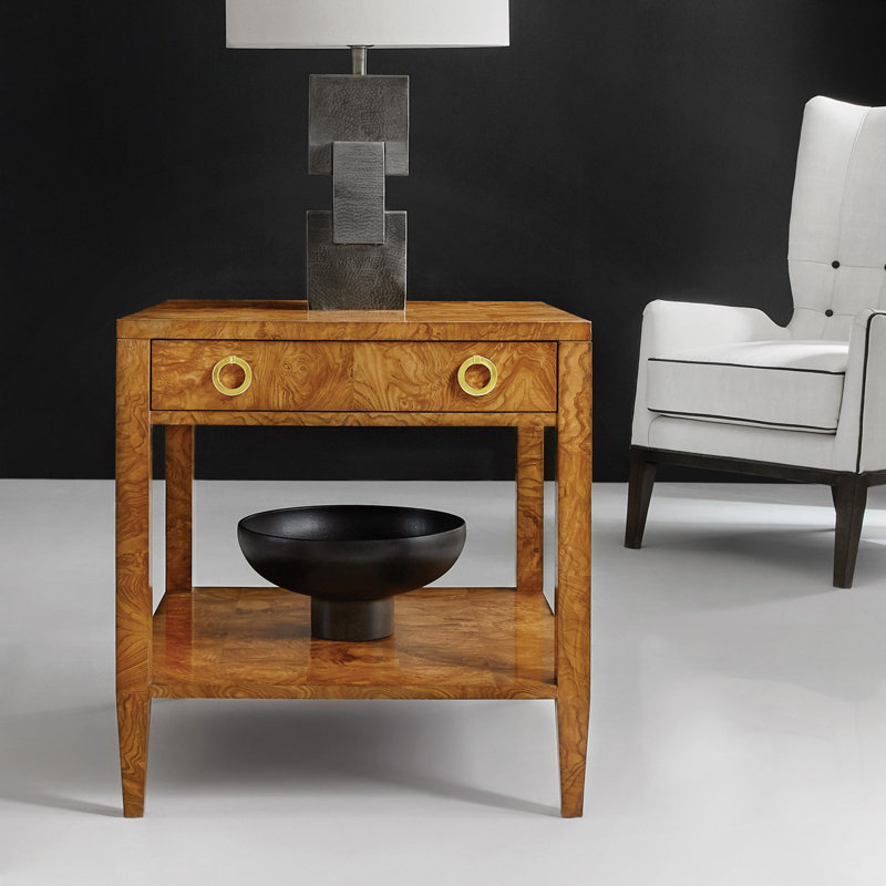 Modern History Solid Wood End Table