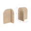 Arched Travertine Bookends In Tan Marble