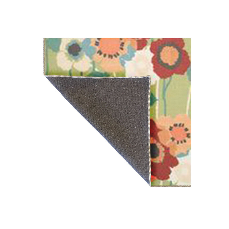 Tapis décoratif moderne à motif de roses et de fleurs vertes, Sous-tapis rectangulaire 3 pi 11 po x 5 pi 11 po i