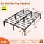 Structure de lit plateforme double, structure en métal robuste de 14 po de hauteur avec lattes en acier, capacité de 800 lb et rangement sous le lit-672033681