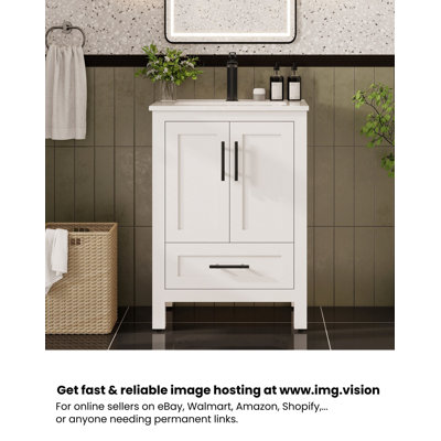 Lumina 30" Single Freestanding Bathroom Vanity,White