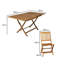 Nayoun 4 - Person Wood Patio Dining Set with Rectangular Table-1427534524