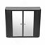 Armoire de salle de bain murale avec miroir, 2 portes en miroir et tablette ouverte, armoire de rangement en métal de style campagnard avec compartiment ouvert pour meuble-lavabo, toilette et évier-982117607