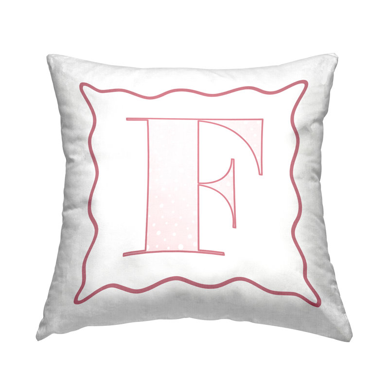 Coussin décoratif à pois rose en polyester 18 x 18, F