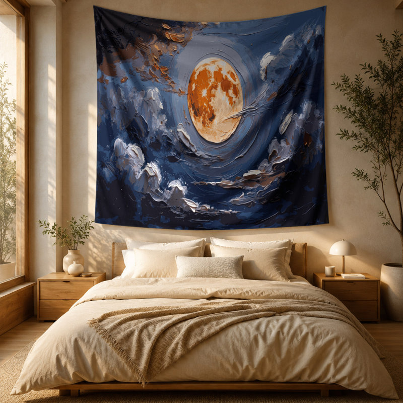 Tapisserie murale «Thanksgiving Harvest Moon Imery», 88 po x 104 po