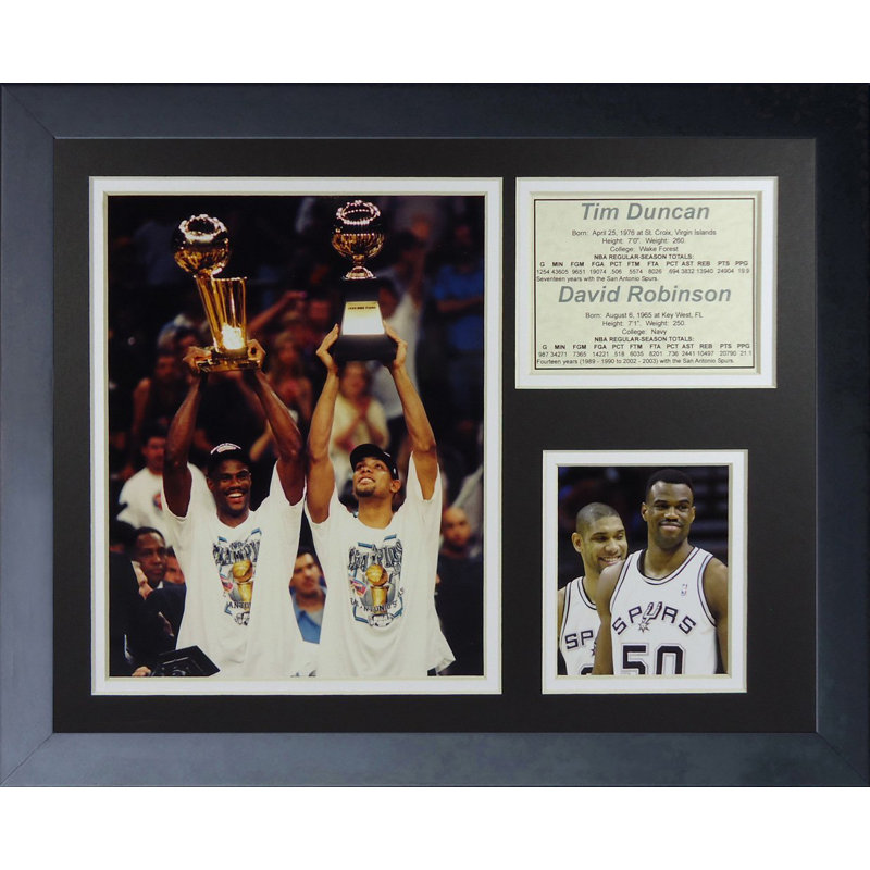 Souvenirs encadrée « tim duncan & david robinson »