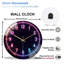 Horloge murale DEL néon avec art lumineux coloré 12 po