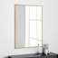 Miroir de salle de bain à cadre en métal doré 36 po Beunca-1010712000-1014439702