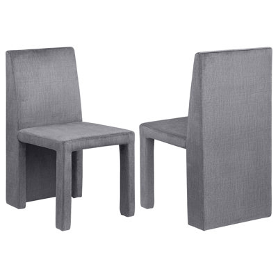 Chaise d'appoint de salle à manger rembourrée en velours Santa Cruz (ensemble de 2)