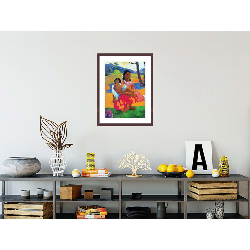 «Nafea Faaipoipo (When are you Getting Married?)» Par Paul Gauguin - Estampe numérique encadrée, H 29,5 po x l 22,92 po