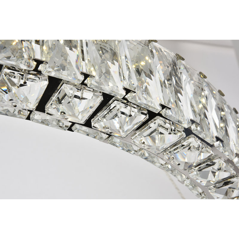 Sunderland - Light LED Pendant, Chrome, 3" H x 31" W x 31" D