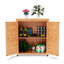 Banc de rempotage avec armoire de rangement et plateau de table en métal-111475312