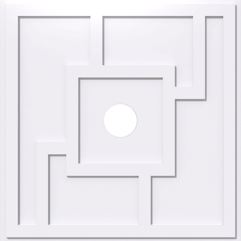 Médaillon de plafond contemporain en PVC de qualité architecturale de 40 po x P 3 po x P 14 po x P 1 po