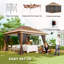 Cassy 3.6 x 3.6m Pop Up Gazebo UPF50+ Height Adjustable-176471777