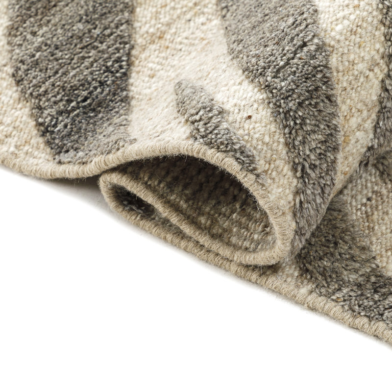 Dune Rug: Naturalist Hand Knotted Rug in Gray/Natural, Rectange 7'6" x 9'6"