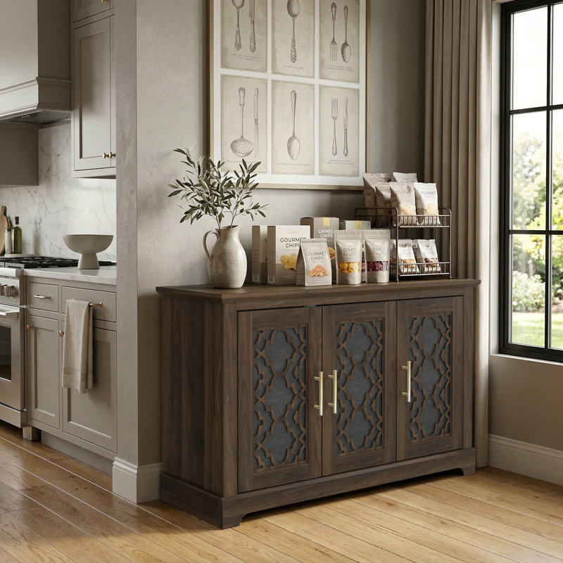 Anfield 3 Door Sideboard, Royal Walnut