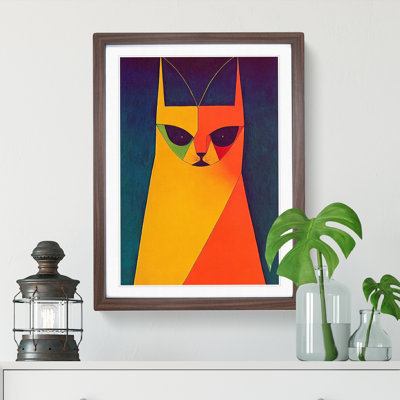 Painted Cat Abstract - Wall Art