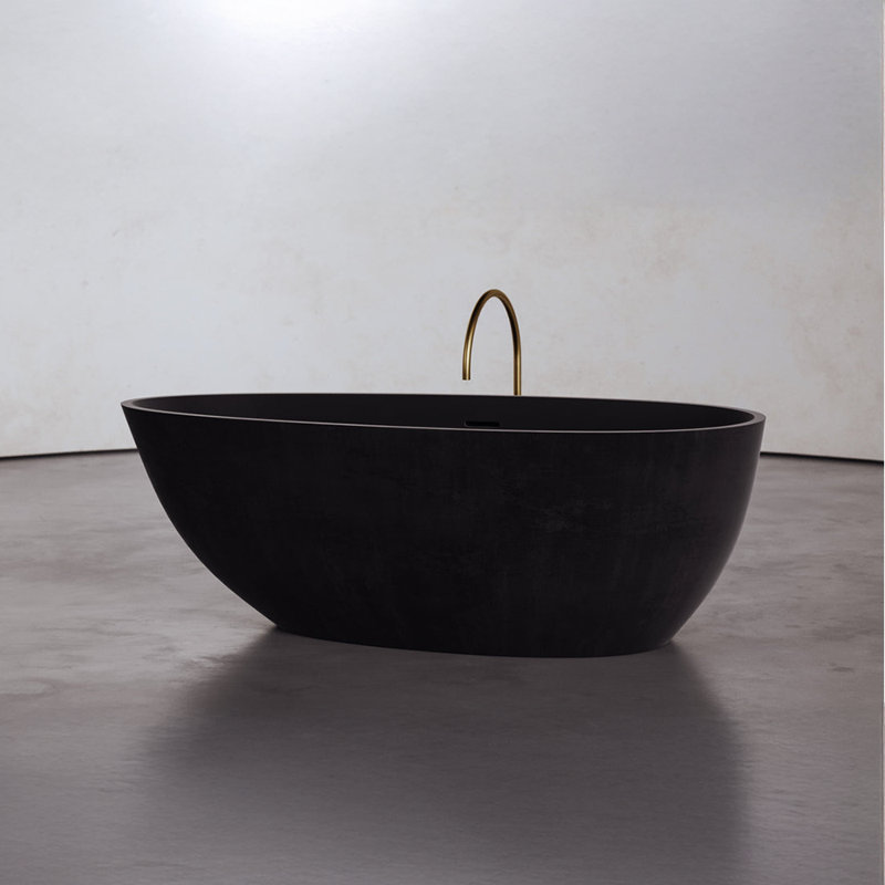 62.8'' L Soaking Bathtub, Black