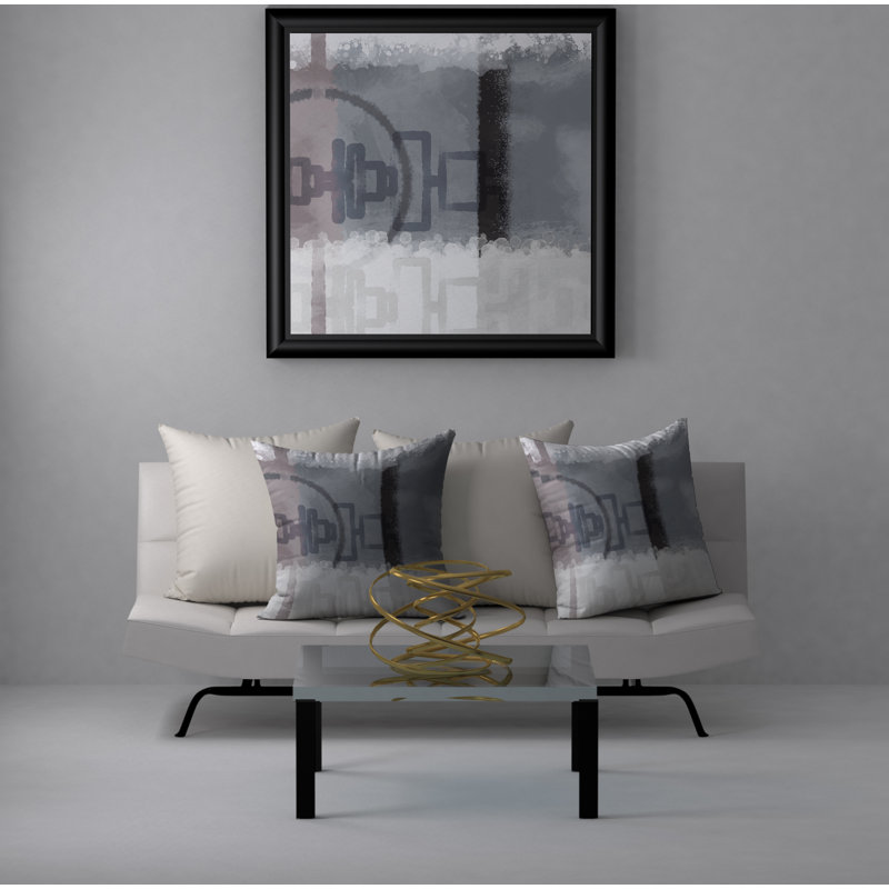 Abstract Reversible Throw Pillow, 20" x 20"