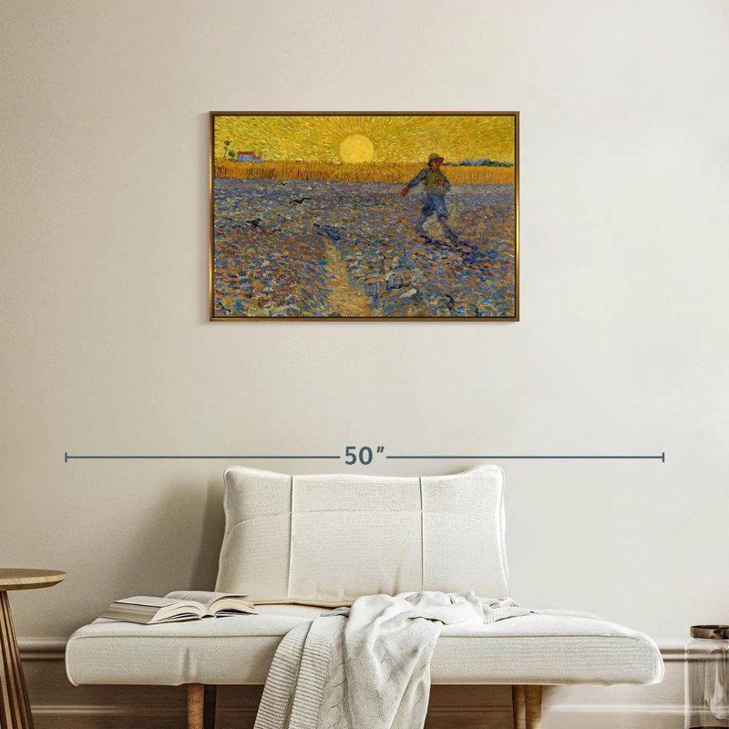 Le semeur, Cadre flottant doré, 31 po x 21 po