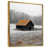 Toile avec cadre flottant or