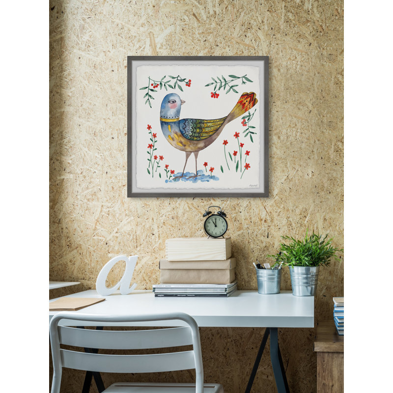 Golden Feathers by Marmont Hill - Single Picture Frame Painting, 81cm H x 81cm W x 3.81cm D