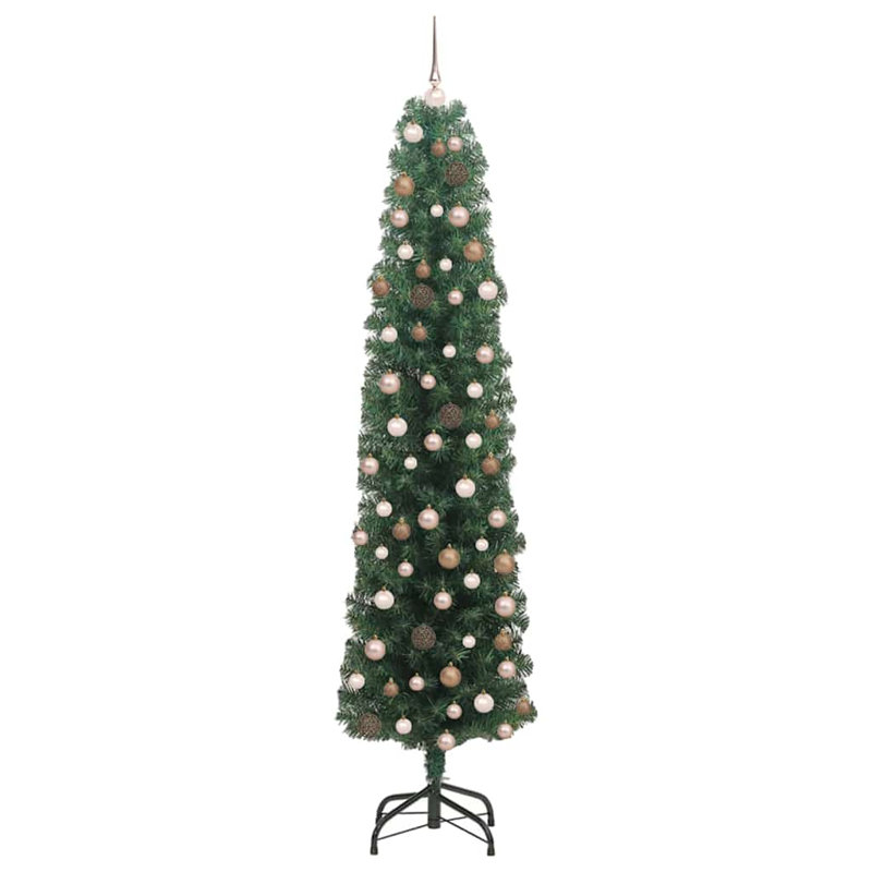 vidaXL Artificial Christmas Tree with 300 LEDs with Stand Green, 5.9 ft