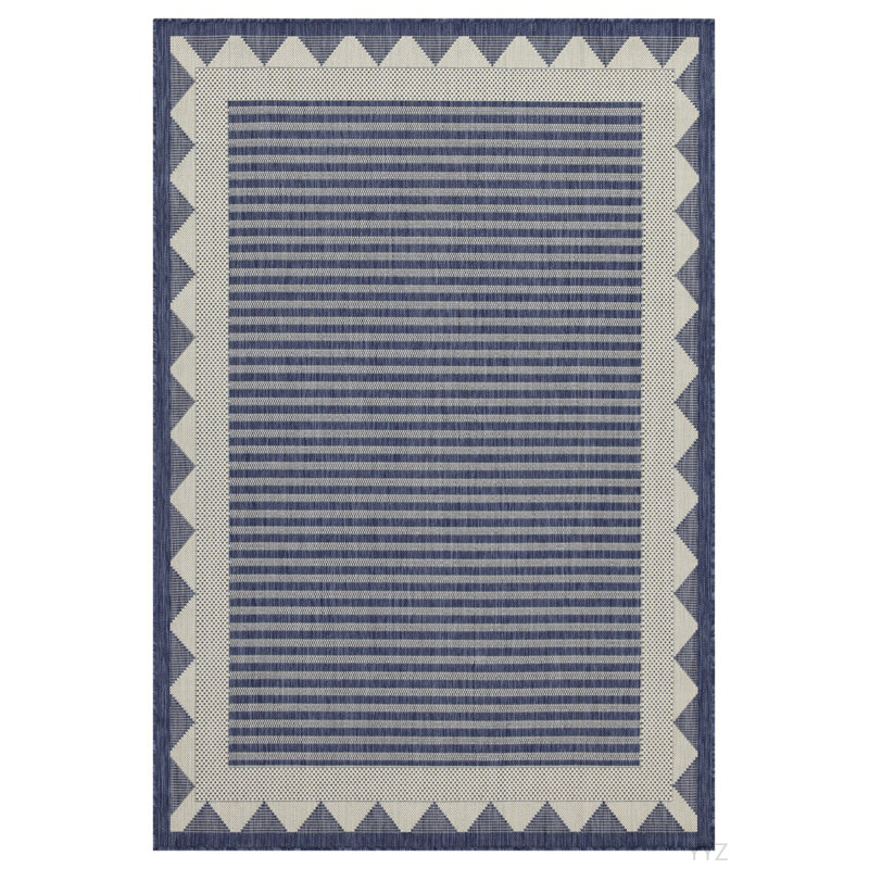 Sunshine GC_HAR2013 Blue 7 Ft. 10 In. X 10 Ft. 3 In. Indoor/Outdoor Area Rug, Rectangle 7'10" x 10'3"
