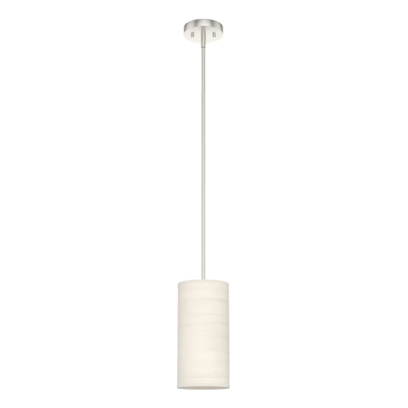 Chevron 1 - Light Single Cylinder Mini Pendant, Bleached Alder