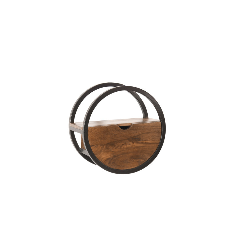 Circle, 40cm H x 40cm W x 20cm D, Walnut