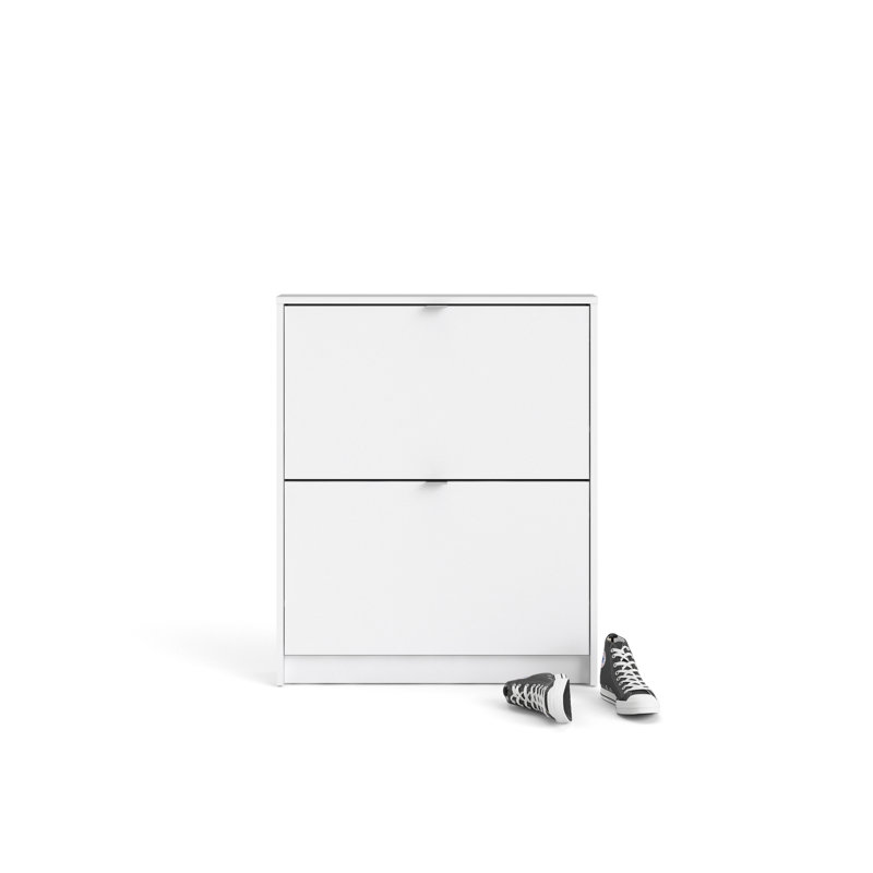 Aula 6 Pair Shoe Storage Cabinet, White