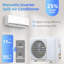 12000 BTU 230V Mini Split Air Conditioner & Heater With AHRI Certified,For 750 Square Feet,Complete Installation Kit