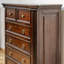 Armoire d'appoint en bois massif brun noisette