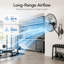 Ventilateur mural industriel 30 "avec télécommande, moteur à courant continu, ventilateur mural oscillant à grande vitesse à 8 vitesses avec minuterie pour garage, atelier et patio-128911996