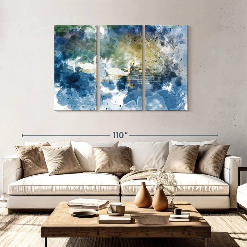 Brampt Wooing Swans, 48" H x 74" W