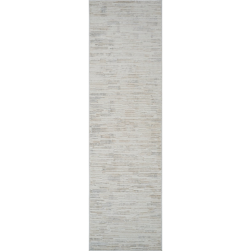 Rug Modern Indoor Runner Rug, Beige Cream., Runner 2'3" x 8'