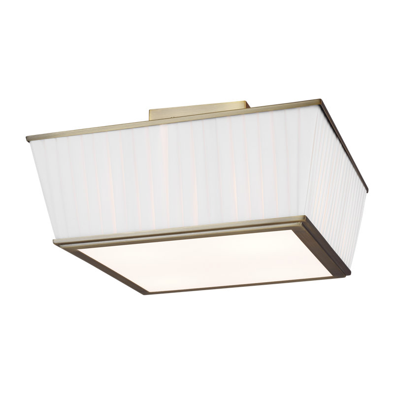 Esther Glass Flush Mount, Time Worn Brass