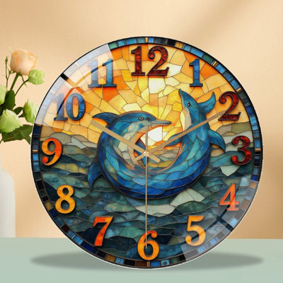 Horloge murale dauphin 12 po