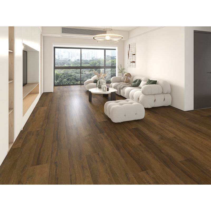 Maple 9 In. X 60 In. 22Mil 8Mm Waterproof Rigid Core Luxury Vinyl Plank Flooring, Bronze